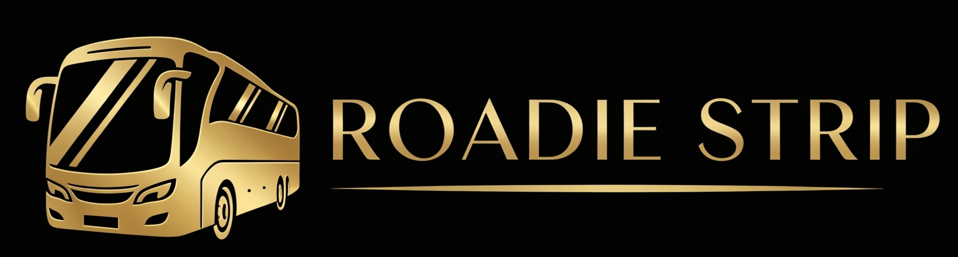 Roadie Strip logo for rent a bus in dubai